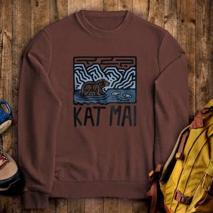 Katmai National Park Crewneck Sweatshirt Cocoa Adventure and Outdoors Themed Sweatshirt