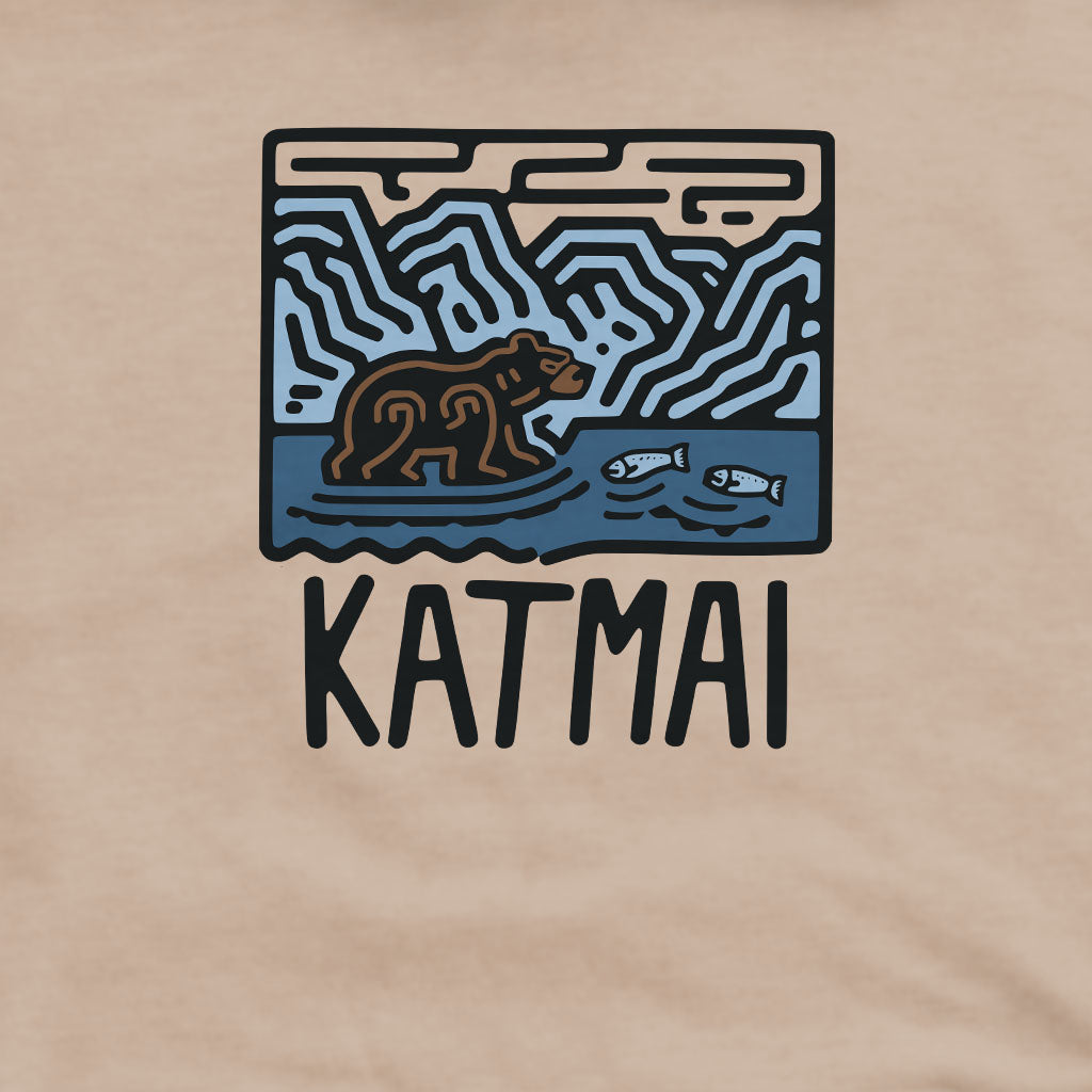 Katmai National Park Crewneck Sweatshirt Adventure and Outdoors Themed Sweatshirt