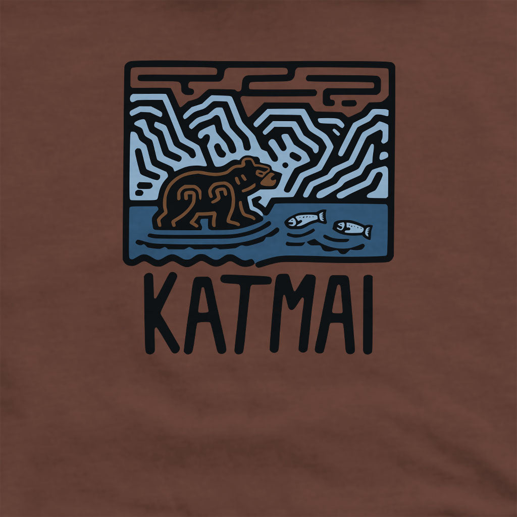 Katmai National Park Crewneck Sweatshirt Adventure and Outdoors Themed Sweatshirt