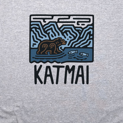 Katmai National Park Crewneck Sweatshirt Adventure and Outdoors Themed Sweatshirt