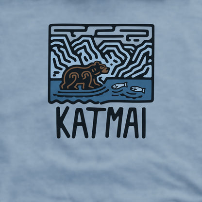 Katmai National Park Crewneck Sweatshirt Adventure and Outdoors Themed Sweatshirt