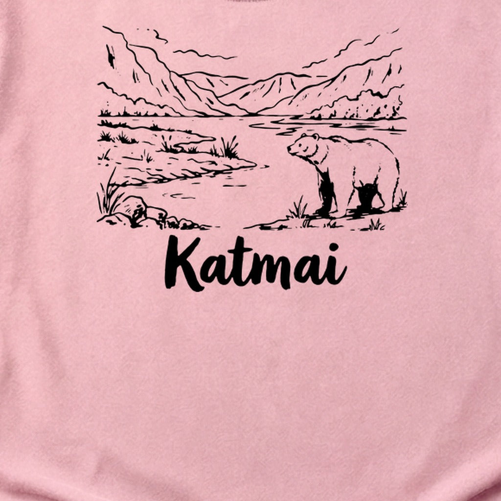 Katmai Line Drawing Cotton T-Shirt