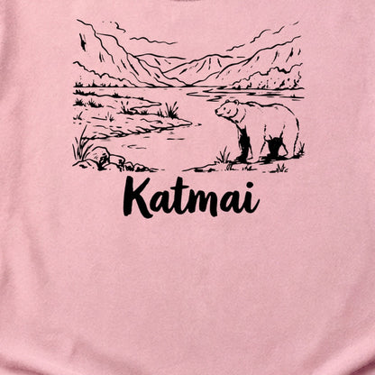 Katmai Line Drawing Cotton T-Shirt