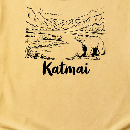Katmai Line Drawing Cotton T-Shirt