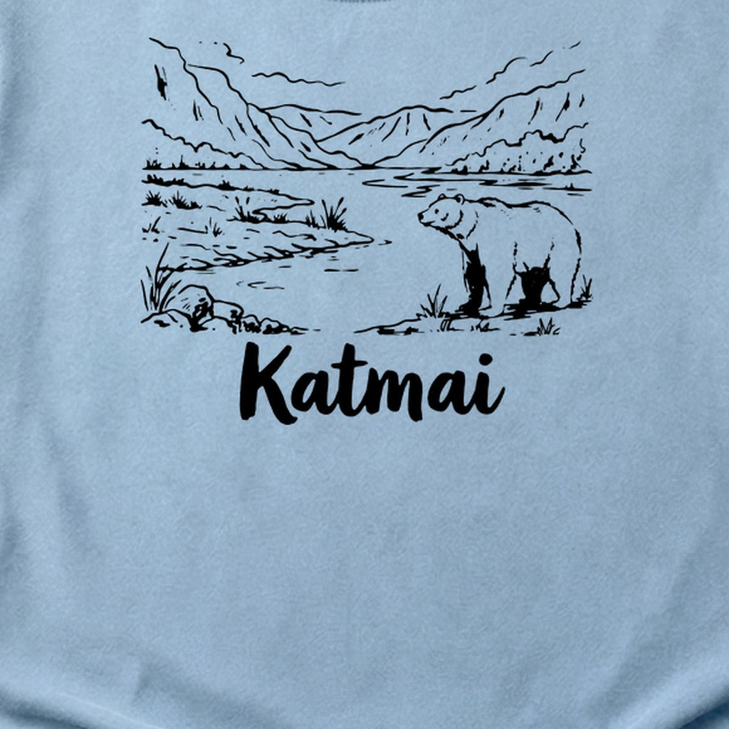 Katmai Line Drawing Cotton T-Shirt