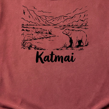 Katmai Line Drawing Cotton T-Shirt