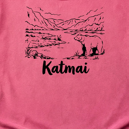 Katmai Line Drawing Cotton T-Shirt