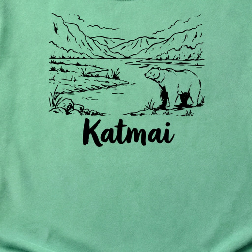Katmai Line Drawing Cotton T-Shirt