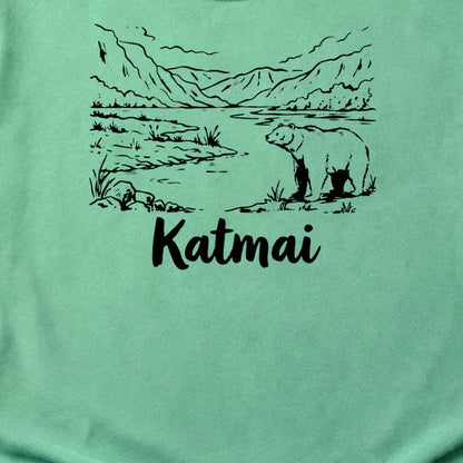 Katmai Line Drawing Cotton T-Shirt