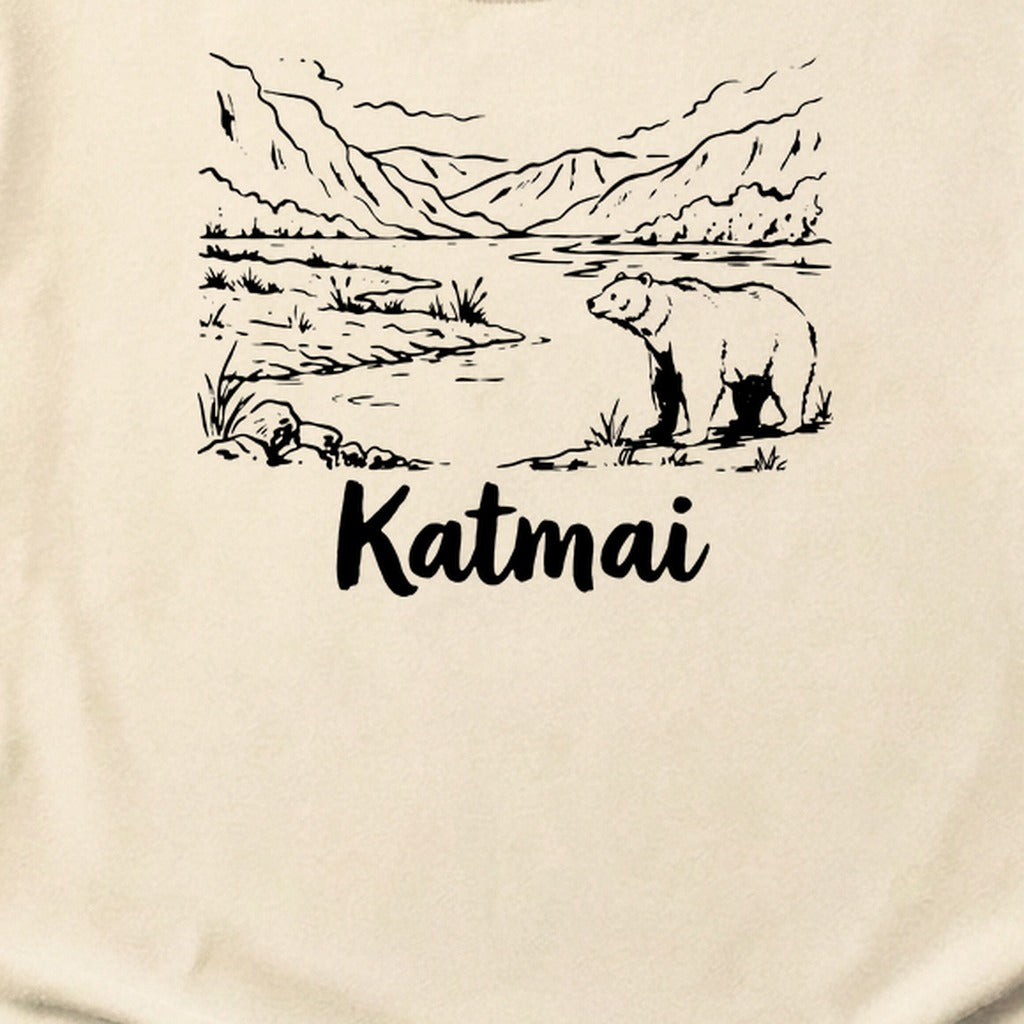 Katmai Line Drawing Cotton T-Shirt