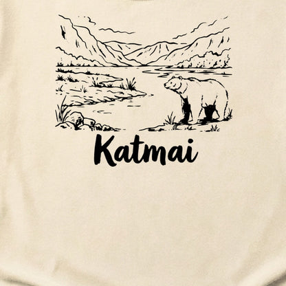 Katmai Line Drawing Cotton T-Shirt