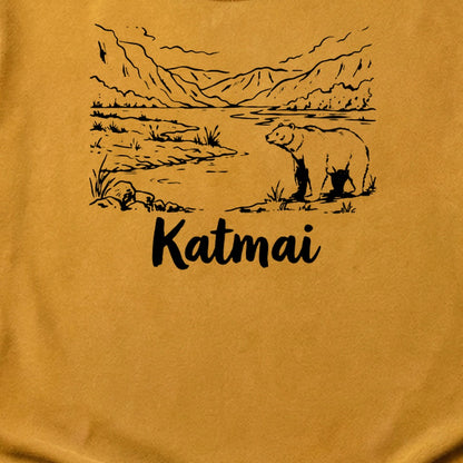 Katmai Line Drawing Cotton T-Shirt