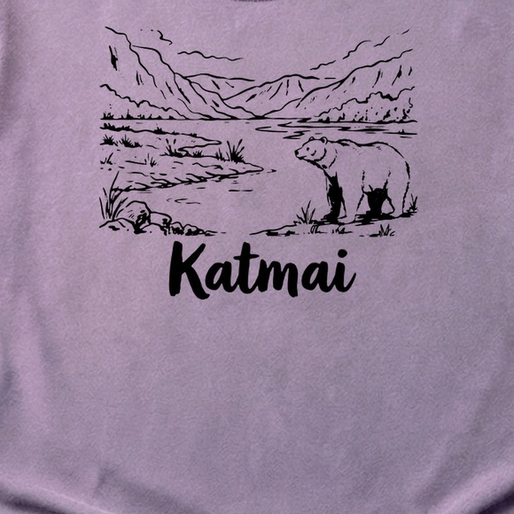 Katmai Line Drawing Cotton T-Shirt