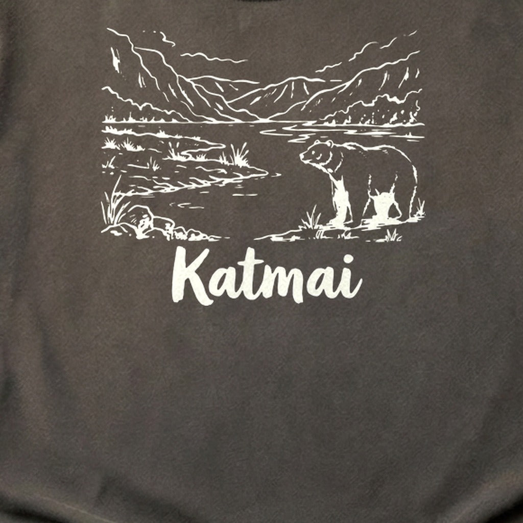 Katmai Line Drawing Cotton T-Shirt