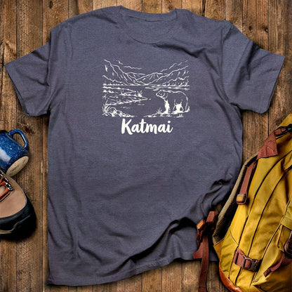 Katmai Line Drawing T-Shirt