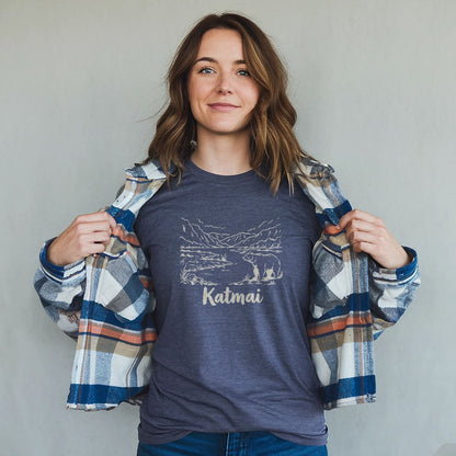 Katmai Line Drawing T-Shirt