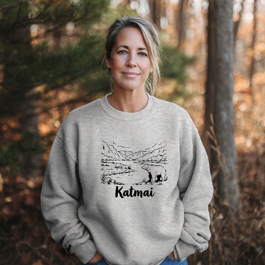 Katmai Line Drawing Crewneck Sweatshirt