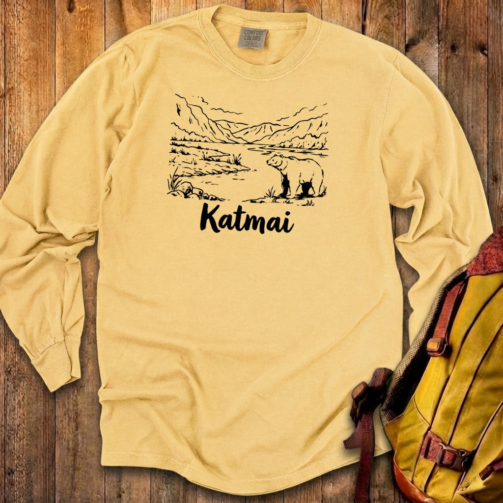 Katmai Line Drawing Premium Long Sleeve