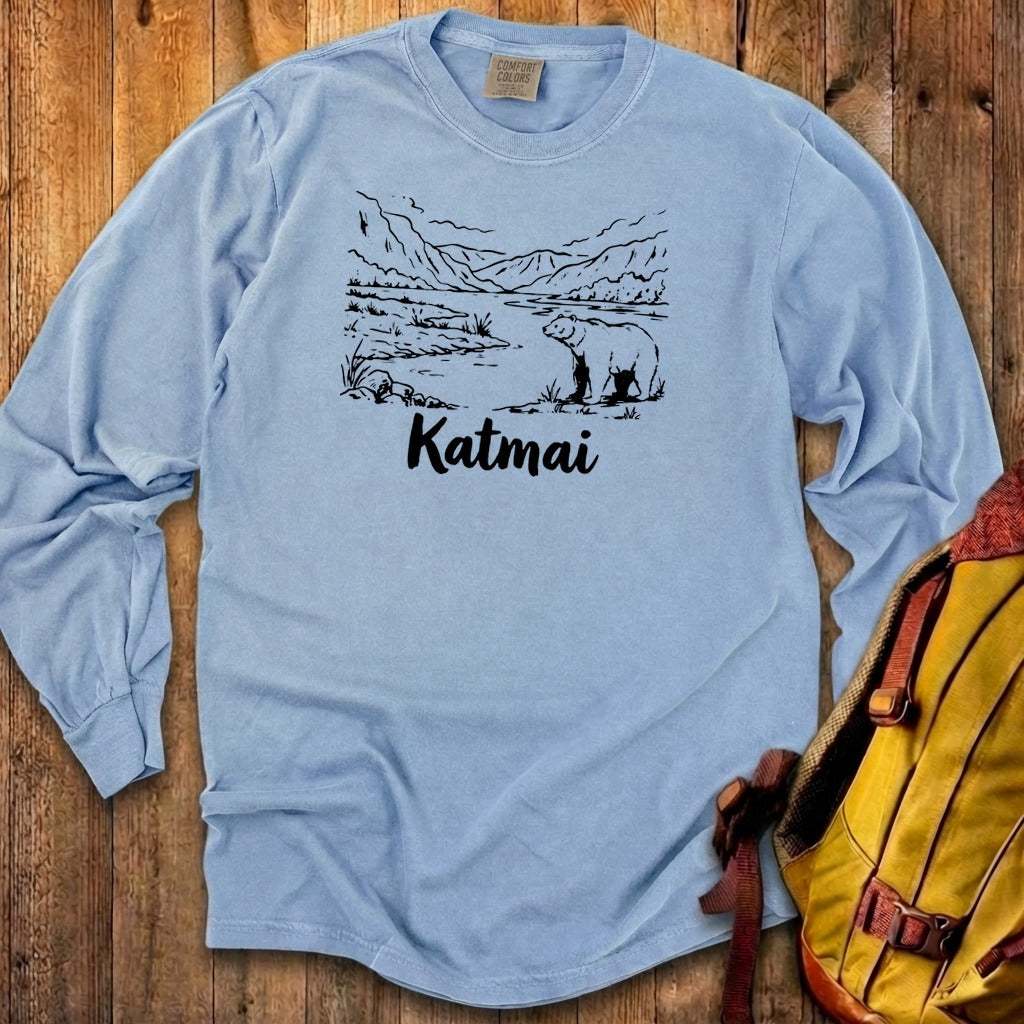 Katmai Line Drawing Premium Long Sleeve