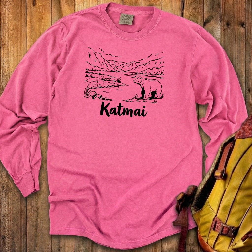 Katmai Line Drawing Premium Long Sleeve