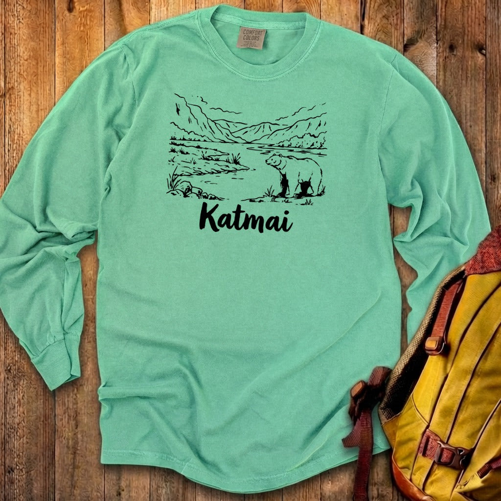 Katmai Line Drawing Premium Long Sleeve