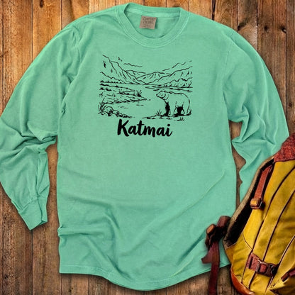 Katmai Line Drawing Premium Long Sleeve