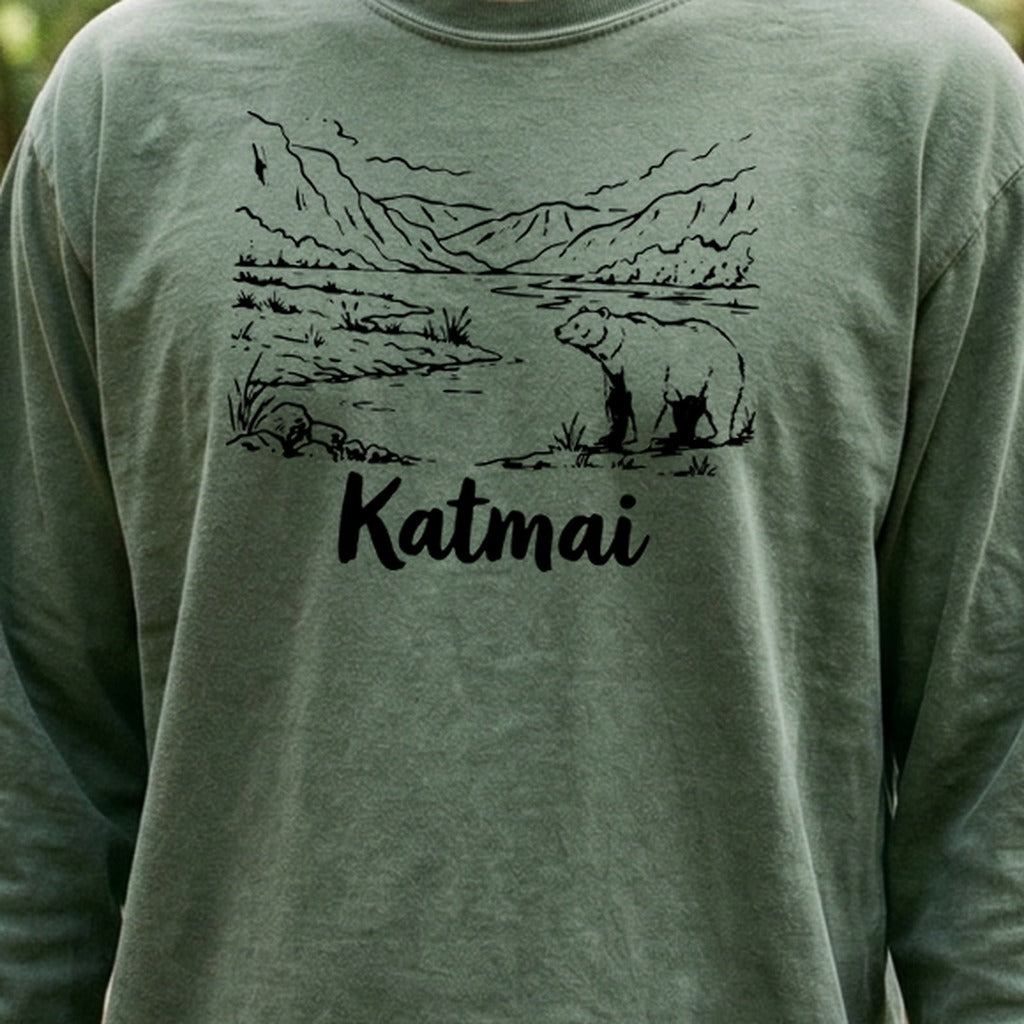 Katmai Line Drawing Premium Long Sleeve