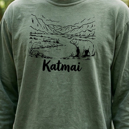 Katmai Line Drawing Premium Long Sleeve
