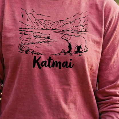 Katmai Line Drawing Premium Long Sleeve