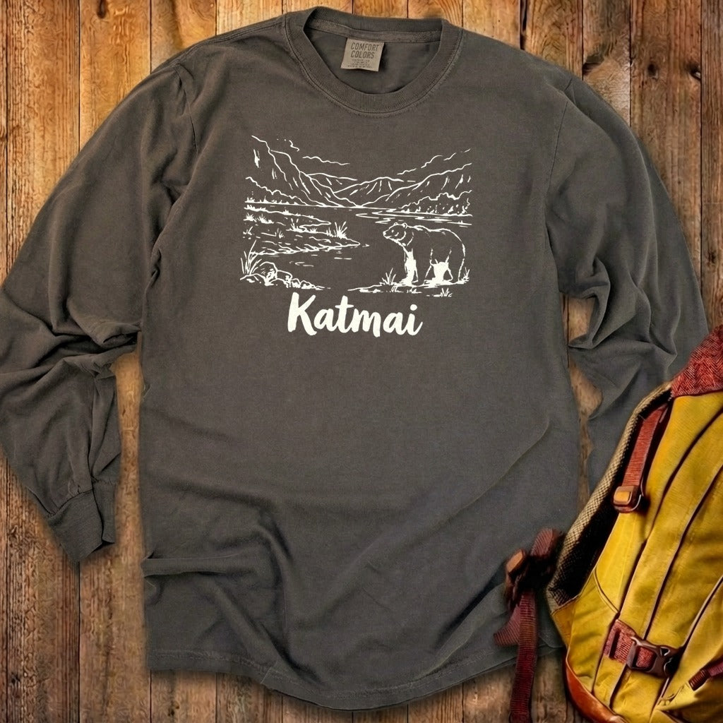 Katmai Line Drawing Premium Long Sleeve