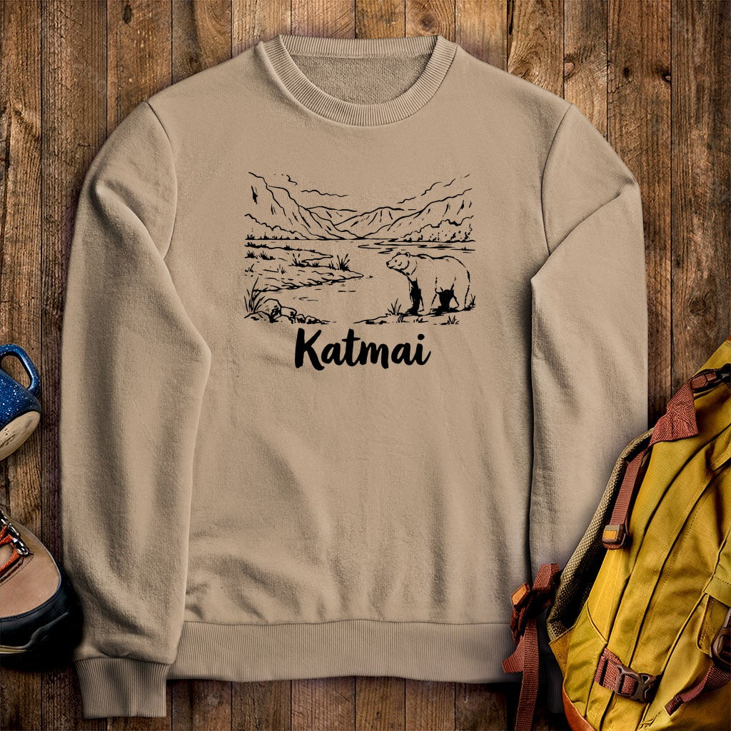 Katmai Line Drawing Crewneck Sweatshirt