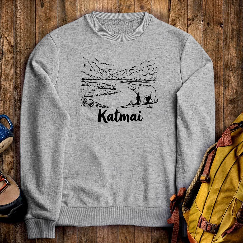 Katmai Line Drawing Crewneck Sweatshirt