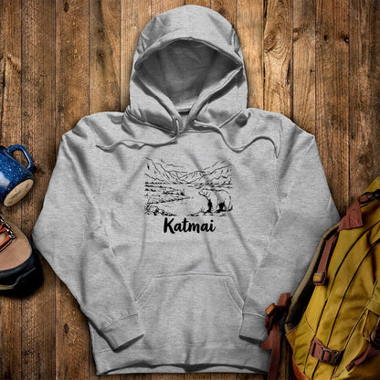 Katmai Line Drawing Hoodie
