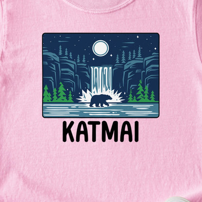 Katmai at Night Kids Cotton T-Shirt