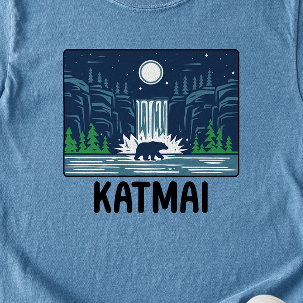 Katmai at Night Kids Cotton T-Shirt