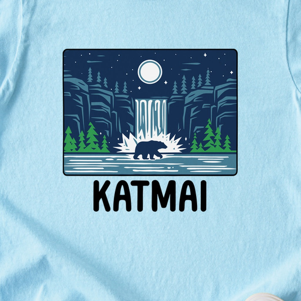 Katmai at Night Kids Cotton T-Shirt