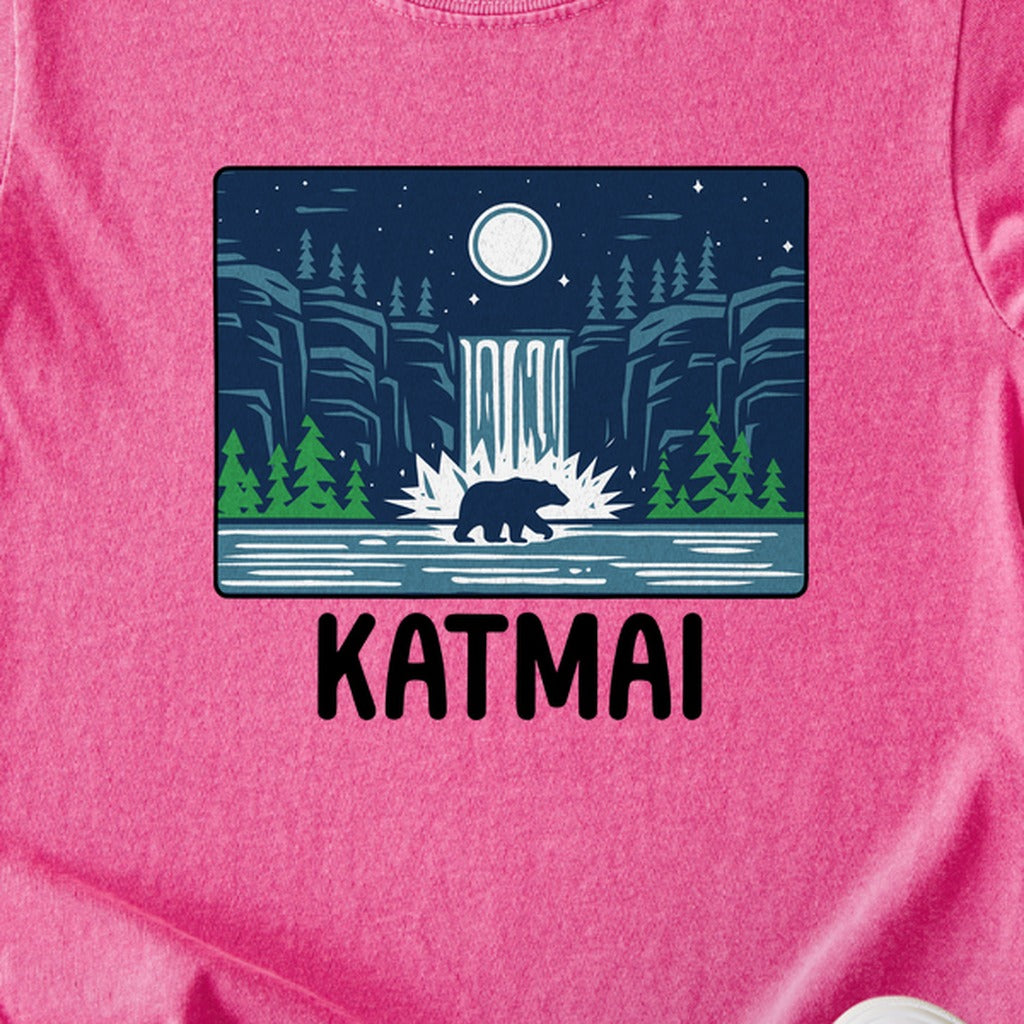 Katmai at Night Kids Cotton T-Shirt