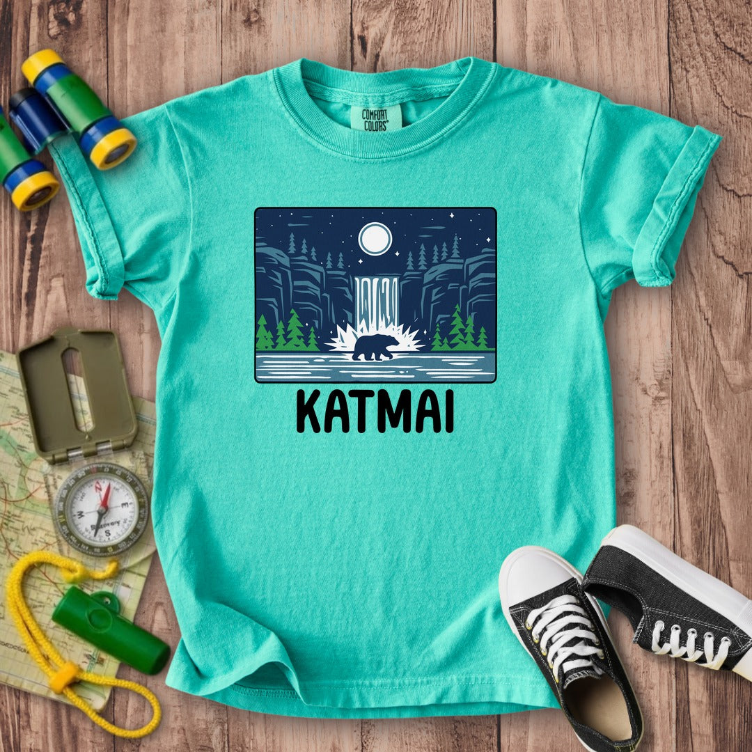 Katmai at Night Kids Cotton T-Shirt