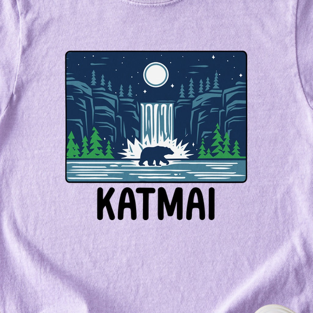 Katmai at Night Kids Cotton T-Shirt