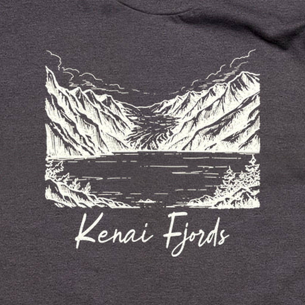 Kenai Fjords Line Drawing T-Shirt