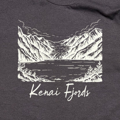 Kenai Fjords Line Drawing T-Shirt