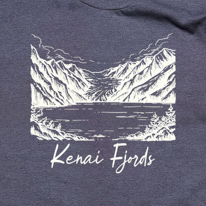 Kenai Fjords Line Drawing T-Shirt