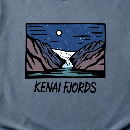 Kenai Fjords at Night Cotton T-Shirt