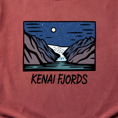 Kenai Fjords at Night Cotton T-Shirt