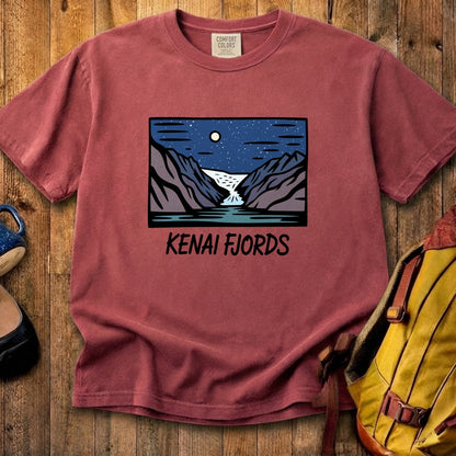 Kenai Fjords at Night Cotton T-Shirt