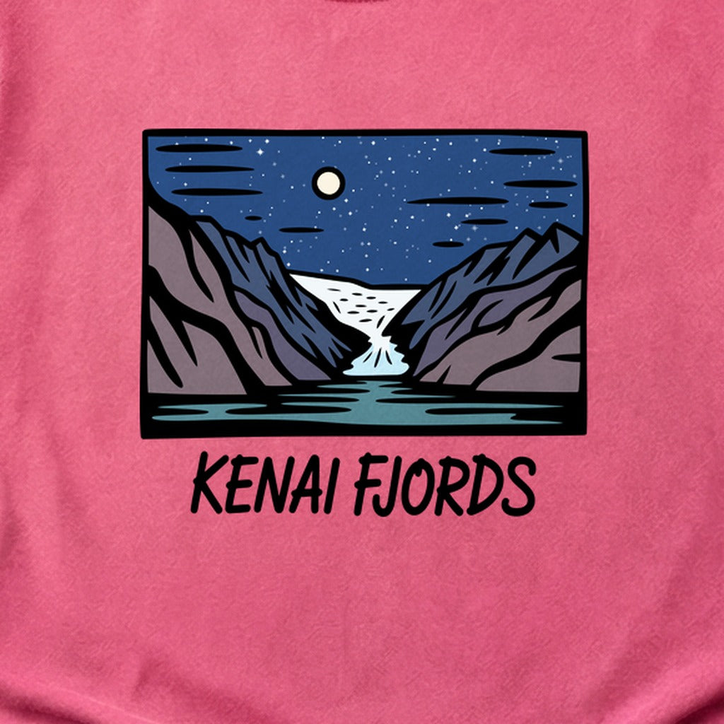 Kenai Fjords at Night Cotton T-Shirt