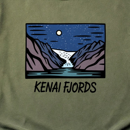 Kenai Fjords at Night Cotton T-Shirt