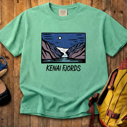 Kenai Fjords at Night Cotton T-Shirt