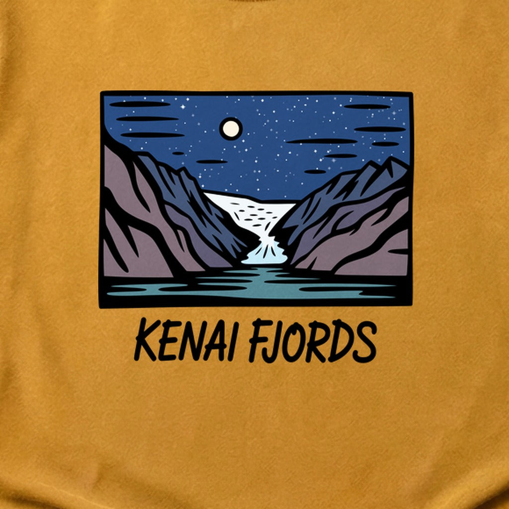 Kenai Fjords at Night Cotton T-Shirt