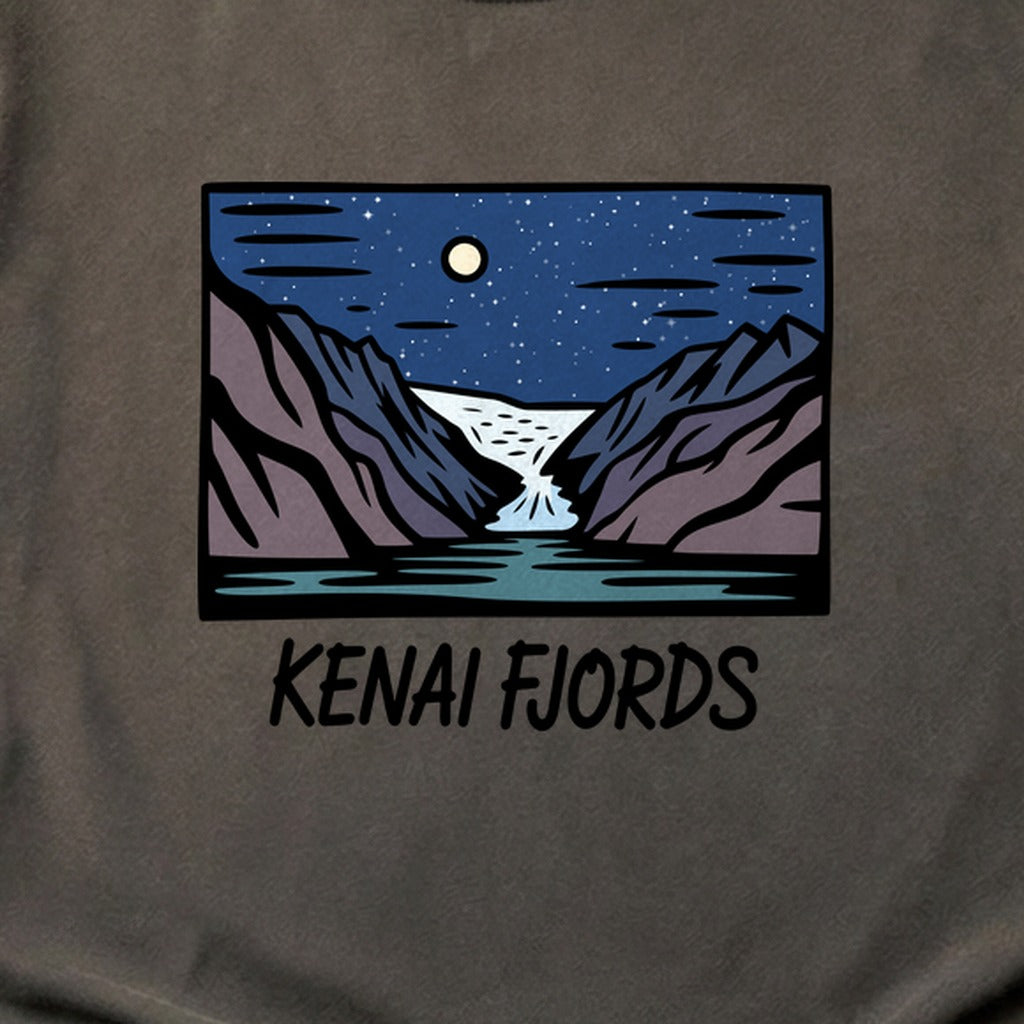Kenai Fjords at Night Cotton T-Shirt